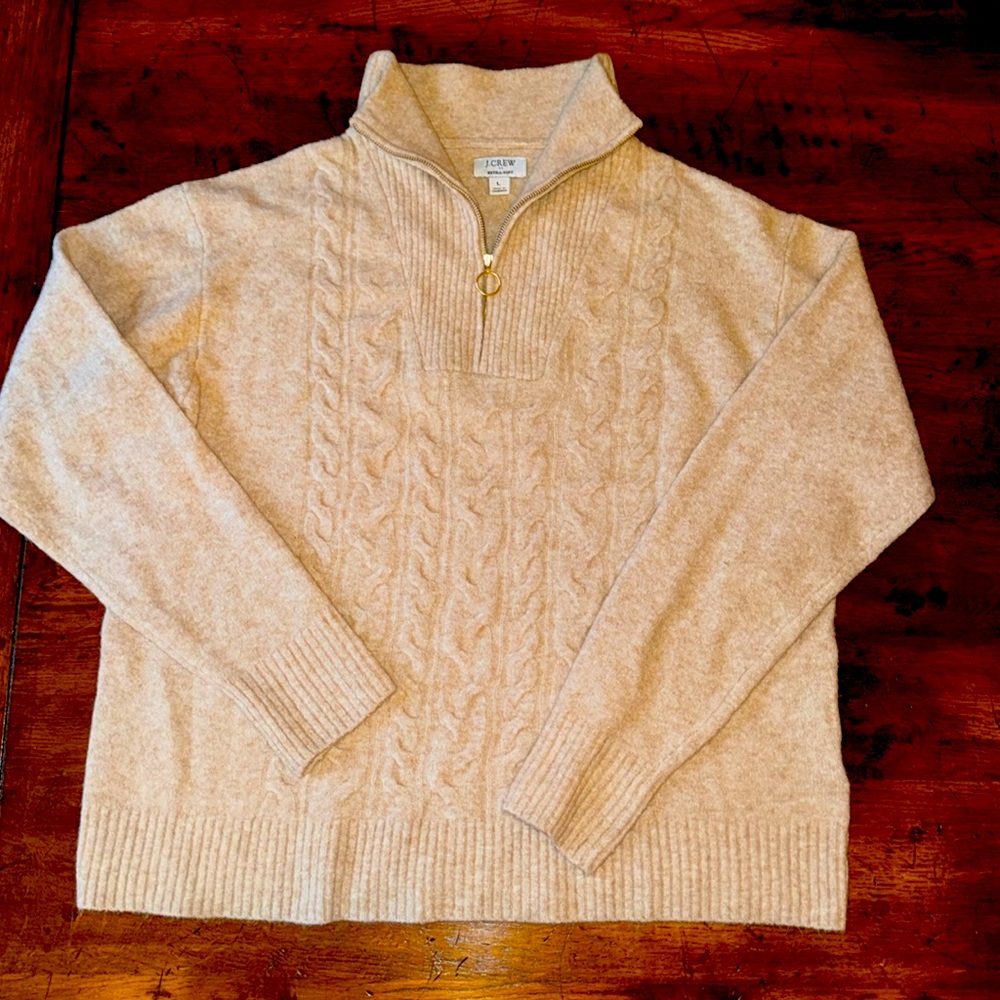 J Crew outlet Light camel color sweater